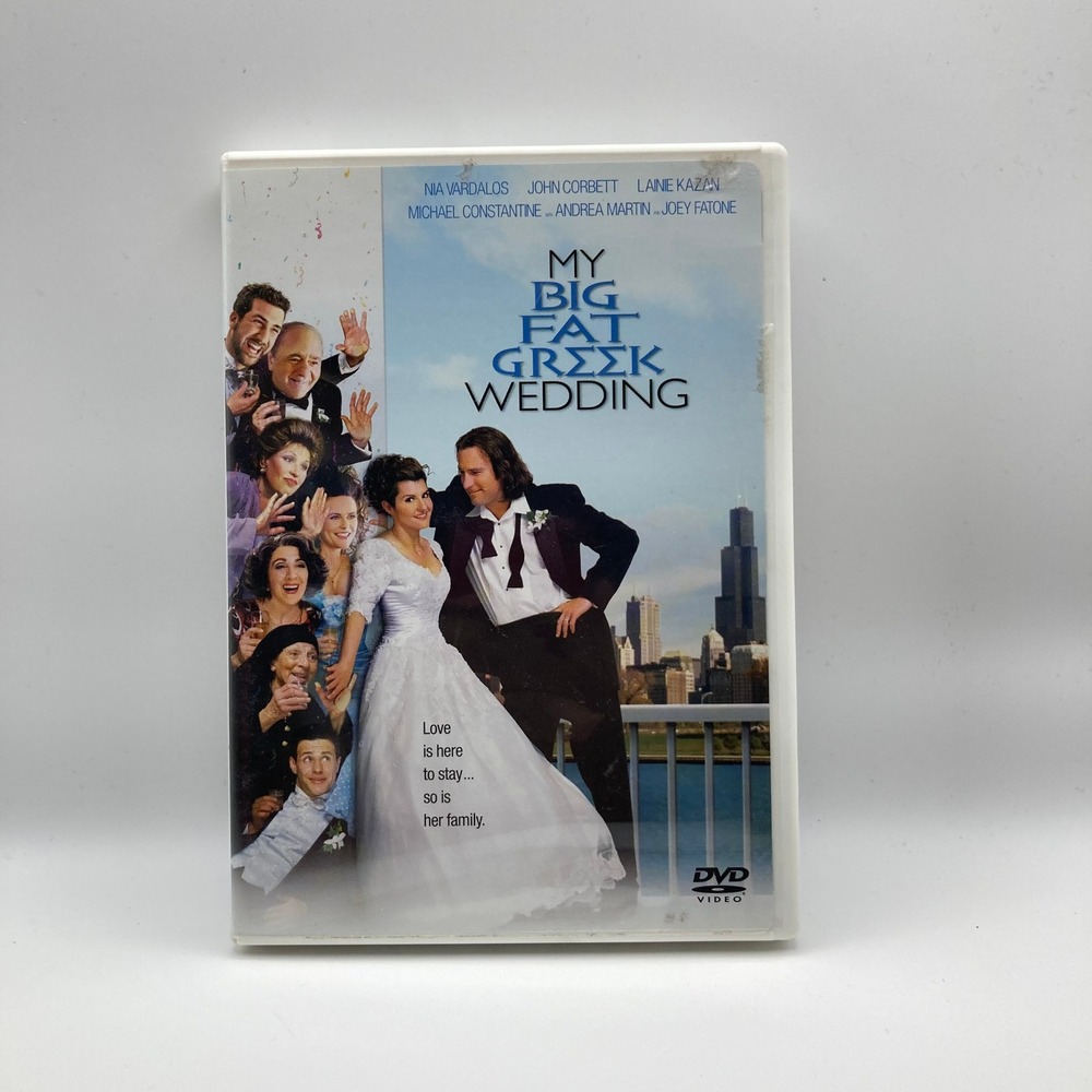 My Big Fat Greek Wedding Nia Vardalos John Corbett DVD 2002 Romantic ComedyMovie